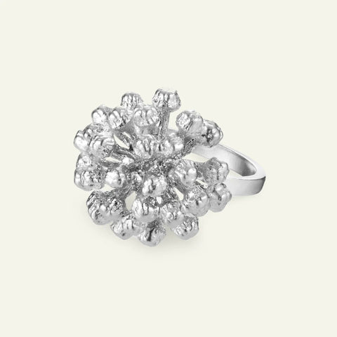 Flora Danica Dildblomst Statement ring, Sølv