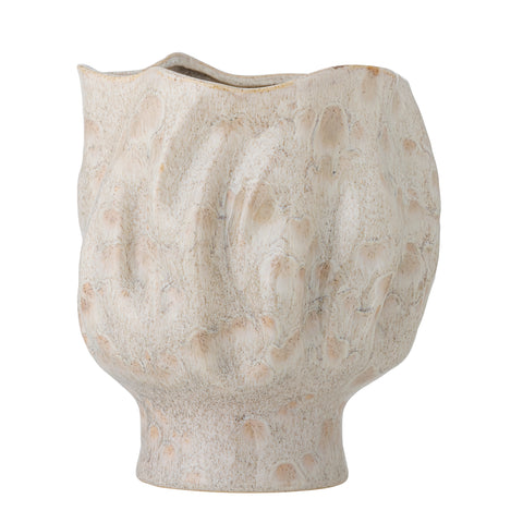 Bloomingville Adair Vase, Hvid, Stenhøj