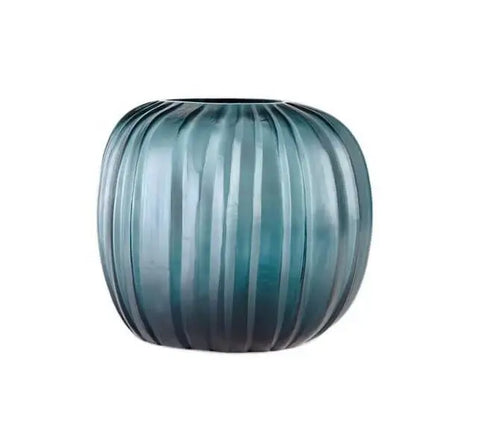 Manakara - Ocean Blue/Indigo Vase - Round