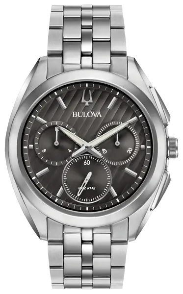 Bulova Men's Curve Chronograph ur, Stål