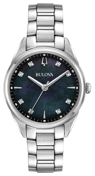 Bulova Women's Classic ur, m. diamanter, Stål