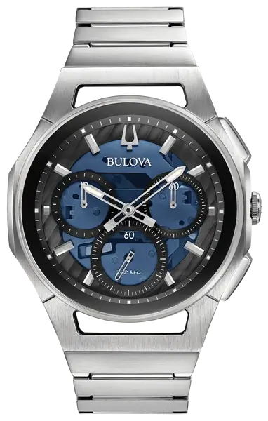 Bulova Men's Curve Chronograph ur, Stål