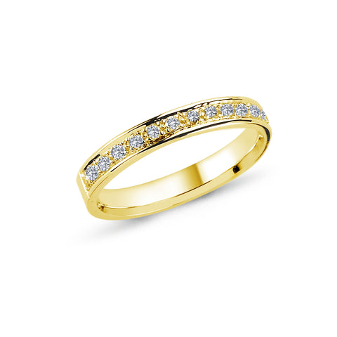 Nuran STRING ring med 1x0,01ct, 14 kt rødguld
