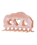 Adriana_blush_hairclaw. adriana hårspænde i lyserød pink med hjerter hårklemme fra maanesten