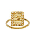 Aida_ring_gold_a. Aida ring i forgyldt sølv med zirkonia fra Maanesten. Men en måne