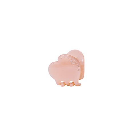 Amo_small_blush_hairclaw. amo lille hårklemme i lyserød pink hjerte hårklemme fra maanesten