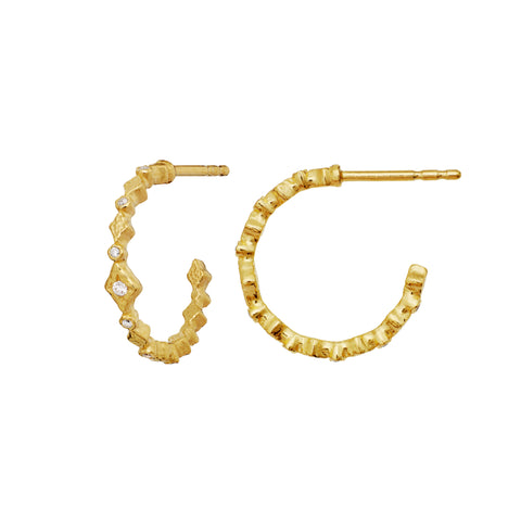 Arlette_earring_gold_c. arlette ørering i forgyldt sølv fra maanesten. med zirkonia