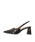 BIANCO BIAMARALYN, Buckle Slingback Faux Leather i Brown Patent. Style nr. 11241958. Fra Bianco. slingback. Sko. stilet. hæl. 