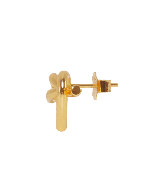 Jane Kønig Big Tied Heart Stud, Forgyldt sølv