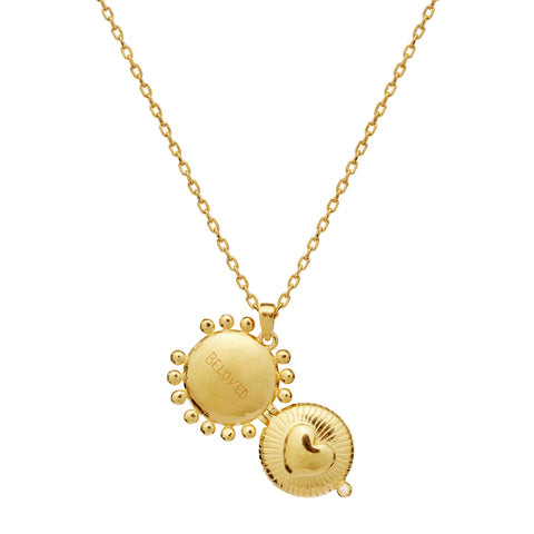 Maanesten Beloved halskæde, forgyldt sølv