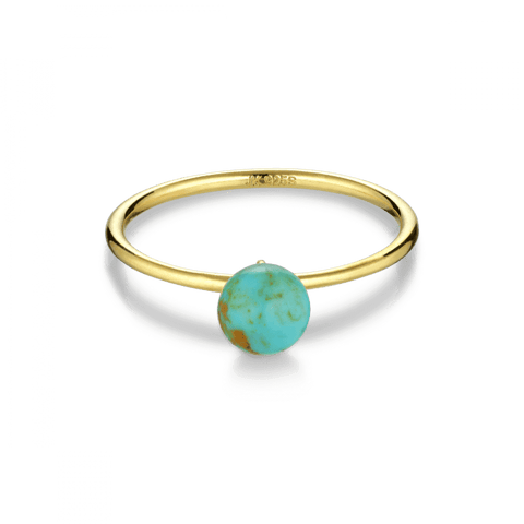 Jane Kønig Bermuda Turquoise ring, Forgyldt sølv