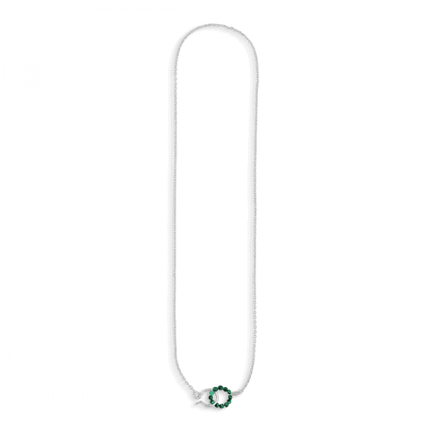 Jane Kønig Bermuda Malachite halskæde, Sølv