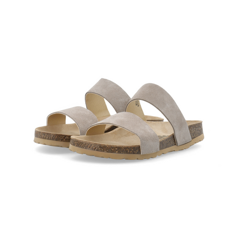BIABETRICIA Twin Strap Sandal Suede - Sand er en stilfuld og komfortabel sandal, perfekt til afslappede lejligheder.