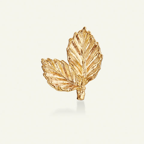 Flora Danica Bøgeblad Pin, Forgyldt sølv