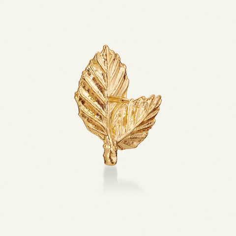 Flora Danica Bøgeblad Pin, Forgyldt sølv