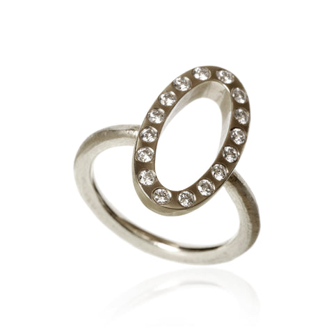 Dulong Capella Ring, hvidguld m. brillanter