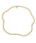 Denne halskæde er fremstillet af genanvendt sterlingsølv, belagt med 18K guld, hvilket sikrer en smuk og holdbar finish. Med en længde på 50 cm er den perfekt til både mænd og kvinder, der ønsker et tidløst smykke med et eksklusivt præg.