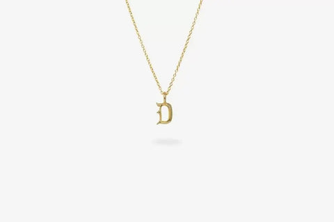 IX STUDIOS | DMM0321-DGD | IX D Letter Charm vedhæng - forgyldt