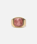 IX STUDIOS | DMN0282GDRHOCR | Cushion Signet ring - Rhodocrosite - forgyldt