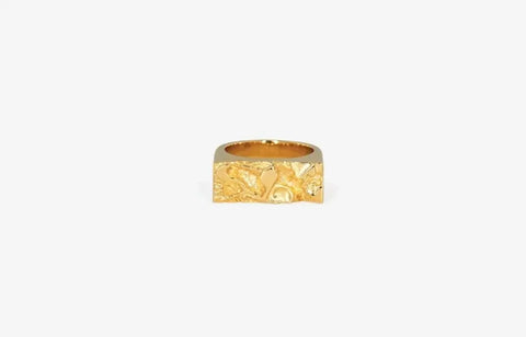 IX STUDIOS | DMN0321GD | IX Rustic ring - forgyldt