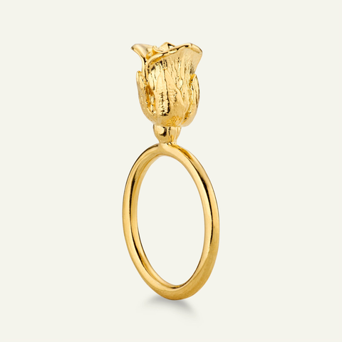 Flora Danica Rose Statement ring, Forgyldt