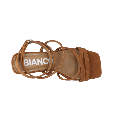BIANCO BIAJOYCE Sandal Micro Suede, Cognac