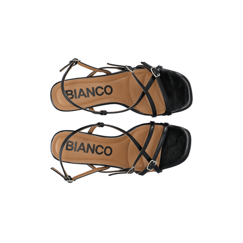 BIANCO 	BIADINA Strappy Sandal Faux Leather, Black
