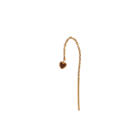 Stine A Dangling Love Heart Enamel, Mocha