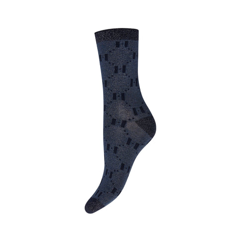 Hype The Detail strømper w/lurex - Blå