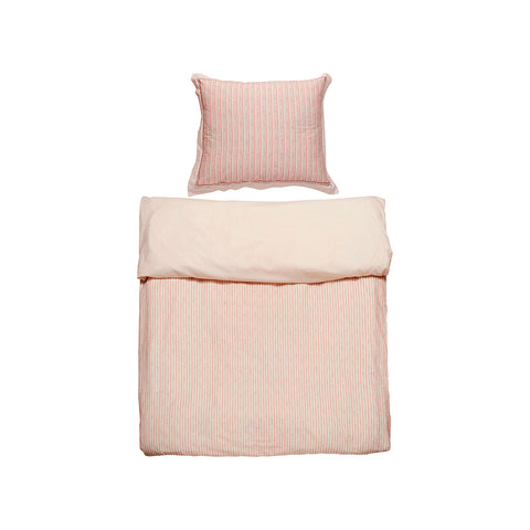 Maanesten Duvet & Pillowcase set  Summer Stripe Peach
