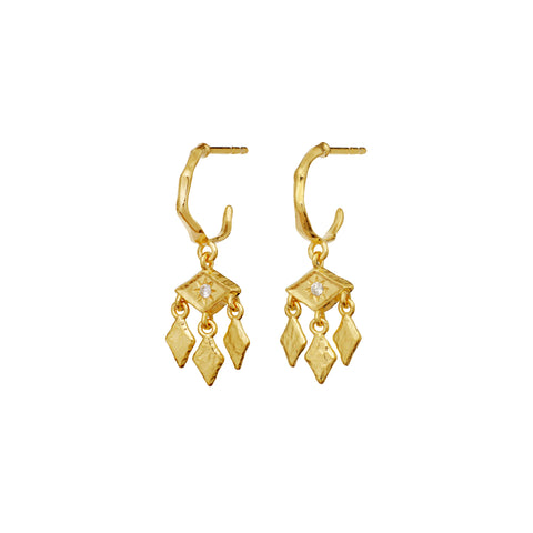 Edwina_earrings_gold_a. edwina øreringe i forgyldt sølv fra maanesten. med zirkonia