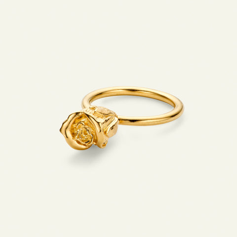 Flora Danica Rose Statement ring, Forgyldt