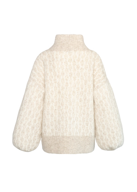 HÈST sweater, FAM Sweater New Pattern, Light Beige Melange
