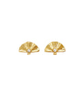 Fantine_earrings_gold_a. fantine ørestikker fra maanesten . lille vifte i forgyldt sølv
