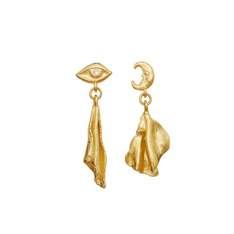 Felicia_earrings_gold_a. felicia øreringe i forgyldt sølv fra maanesten