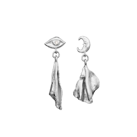 Felicia_earrings_silver_a. felicia ørering i sølv fra maanesten