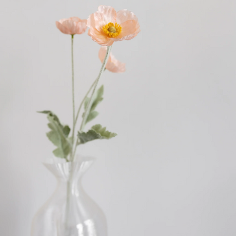 Ferskenfarvet valmue fra bloom objects. naturtro kunstig blomst. flot at bruge i buketter