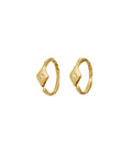 Forte_earrings_gold_a. Forte ørering i forgyldt sølv fra Maanesten. med zirkonia 