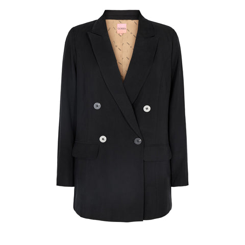 G1182-Black-Extra1. Magga blazer fra Gossia. Sort klassisk blazer fra GOSSIA.