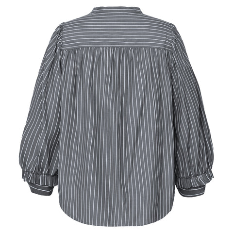 GOSSIA MeeGO Sia Bluse, Grey/White Stripes