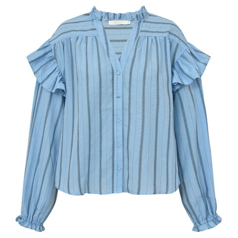 GOSSIA RamiGO Blouse, Blue Stripes