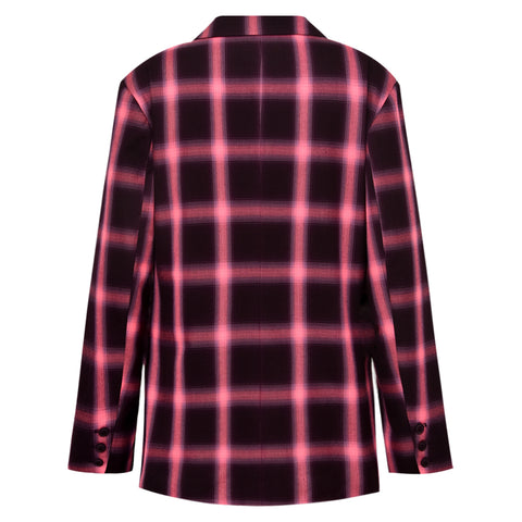 GOSSIA JosueGO Blazer, Bourgogne Pink Checks