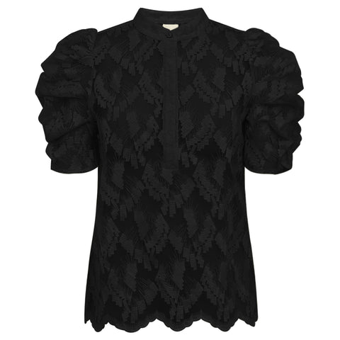 Gossia bluse. AnnGo Sofie Blouse. sort. varenummer G2653-. 