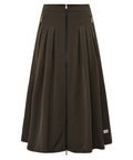 G2727-CenetteGOSkirt-Coffee-Extra0. Lang brun nederdel med lynlås fra gossia