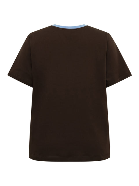 GOSSIA BasGO Tee, Chocolate/Blue Print