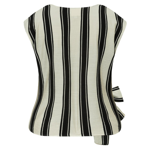 GOSSIA SagaraGO Jo Blouse, Sand Black Stripes