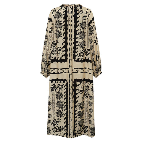 GOSSIA MagnyGO Dress, Black Creme Print