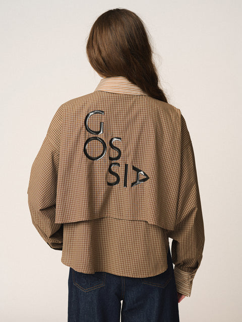 GOSSIA ChalineGO Shirt, Brown checks
