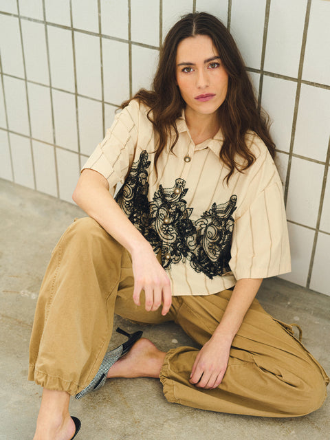 GOSSIA ZennaGO Shirt, Sand Stripes