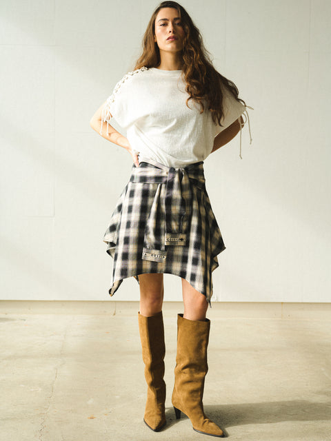 GOSSIA JullaGO Skirt, Black Checks